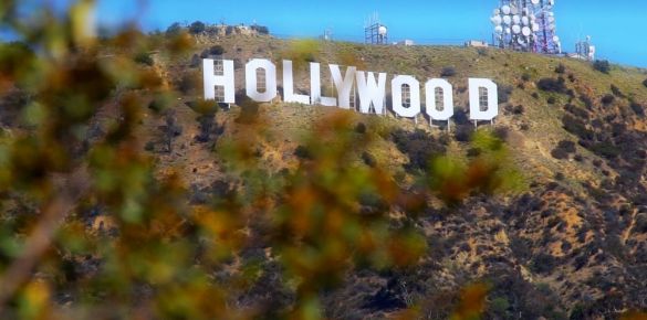 Placa de Hollywood, nos Estados Unidos — Foto: Globo Repórter/ Reprodução