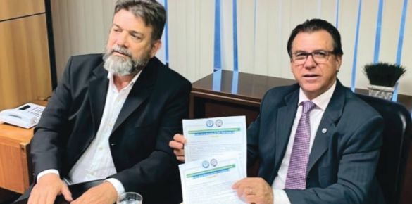 Márcio Ferreira, presidente da Fenabor, e Luiz Marinho, Ministro do Trabalho