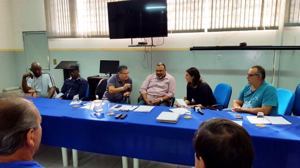 Reunião da diretoria do Sindicato dos Químicos de Rio Claro/SP sobre impactos da reforma trabalhista