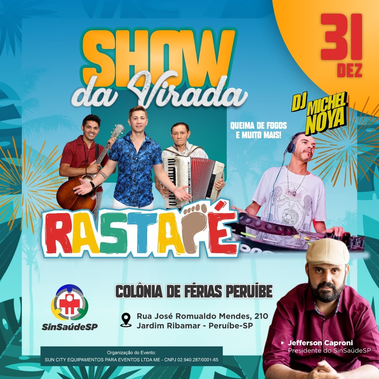 100 ingressos grátis para metalúrgicos sócios para o SHOW DA VIRADA 2022 em Peruíbe