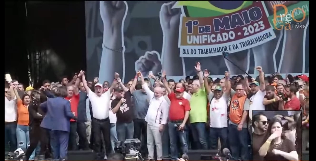 Presidente Lula participa do 1⁰ de Maio das centrais sindicais no Vale do Anhangabaú