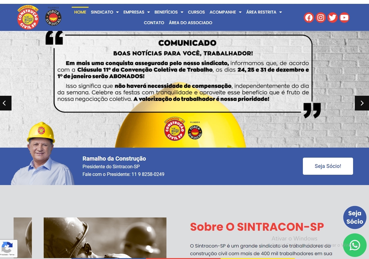 Trabalhadores da Construção SP terão dias abonados no Natal e Ano Novo