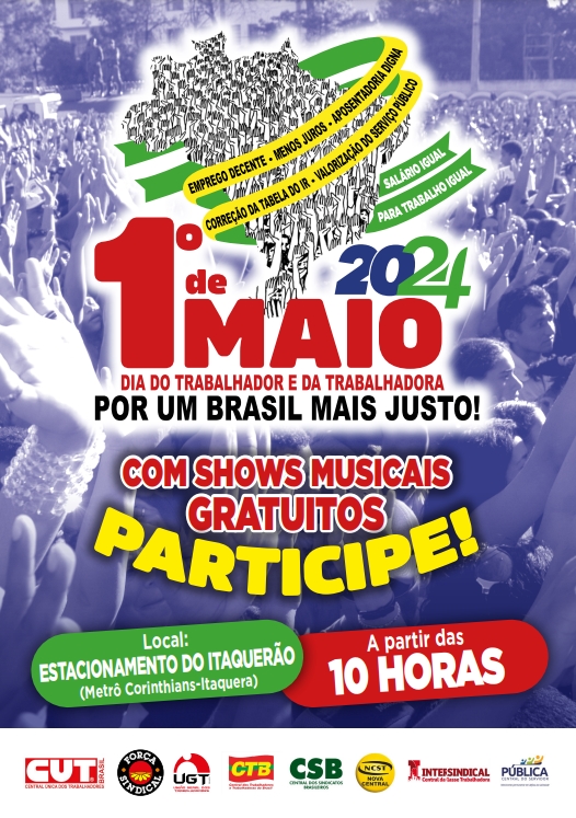 1º de Maio Unitário - Por um Brasil mais justo!
