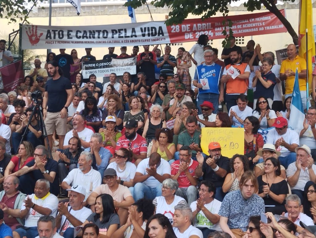 Ato e Canto pela vida marca o Dia 28 de abril, dia em memória das vítimas de acidentes e doenças relacionadas ao trabalho