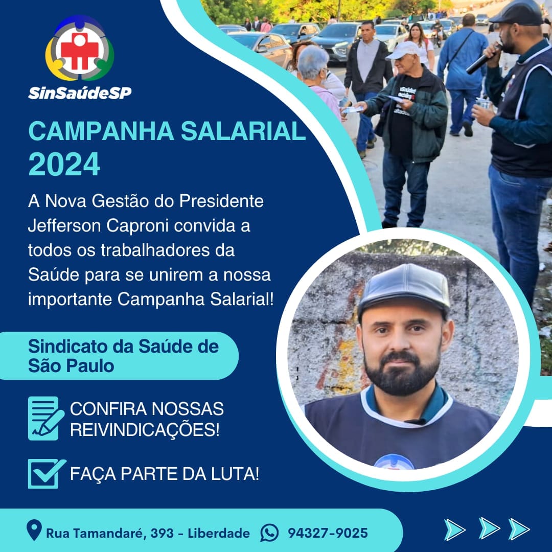 SinSaúdeSP lança convocação para Campanha Salarial 2024/2025
