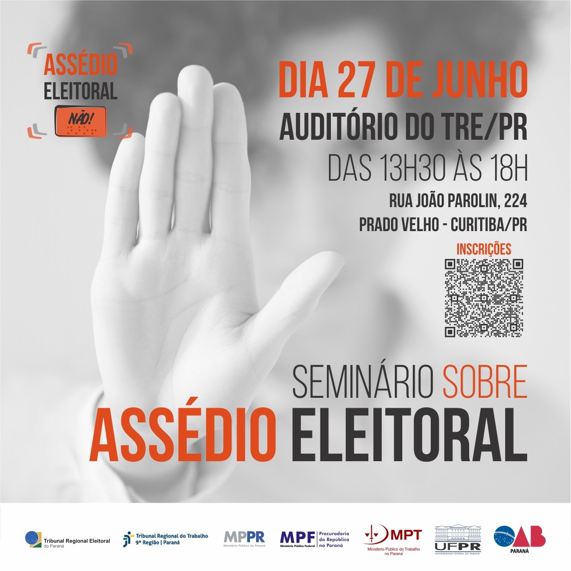 Assédio eleitoral é tema de seminário em Curitiba