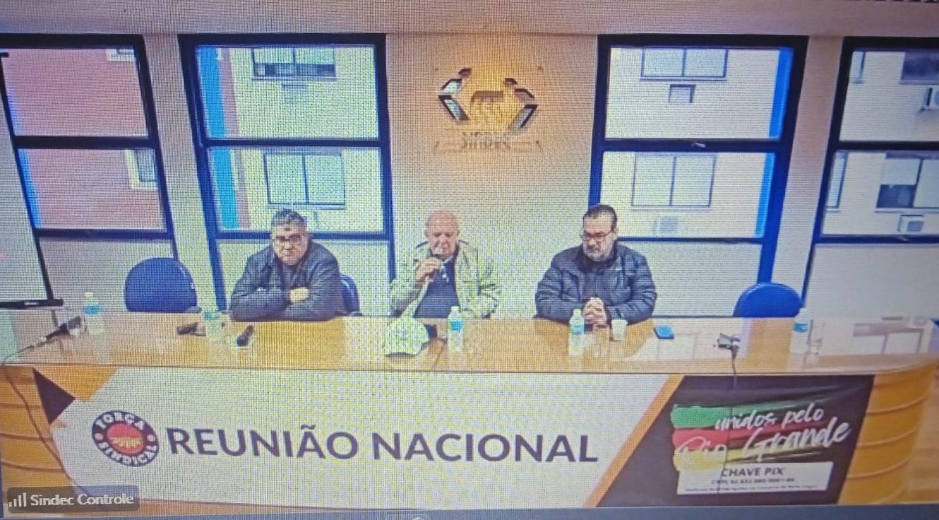 Miguel Torres, Clàudio Janta e Nilton Neco estavam na sede do Sindec, em Porto Alegre