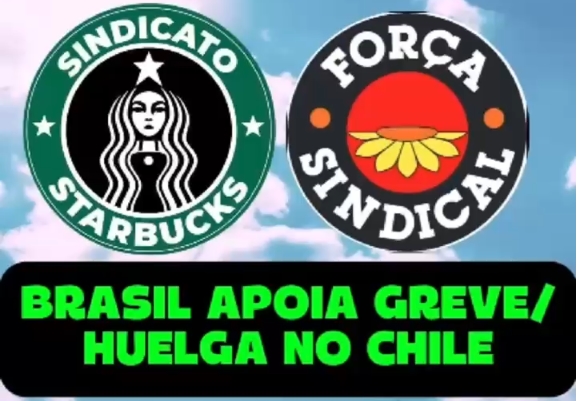 Apoio a greve dos trabalhadores da Starbucks do Chile