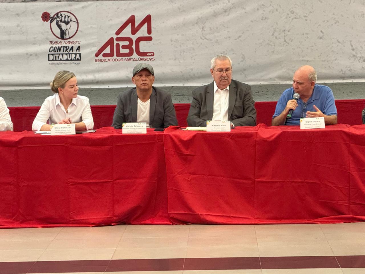 Miguel Torres reafirma agendas da classe trabalhadora no ABC