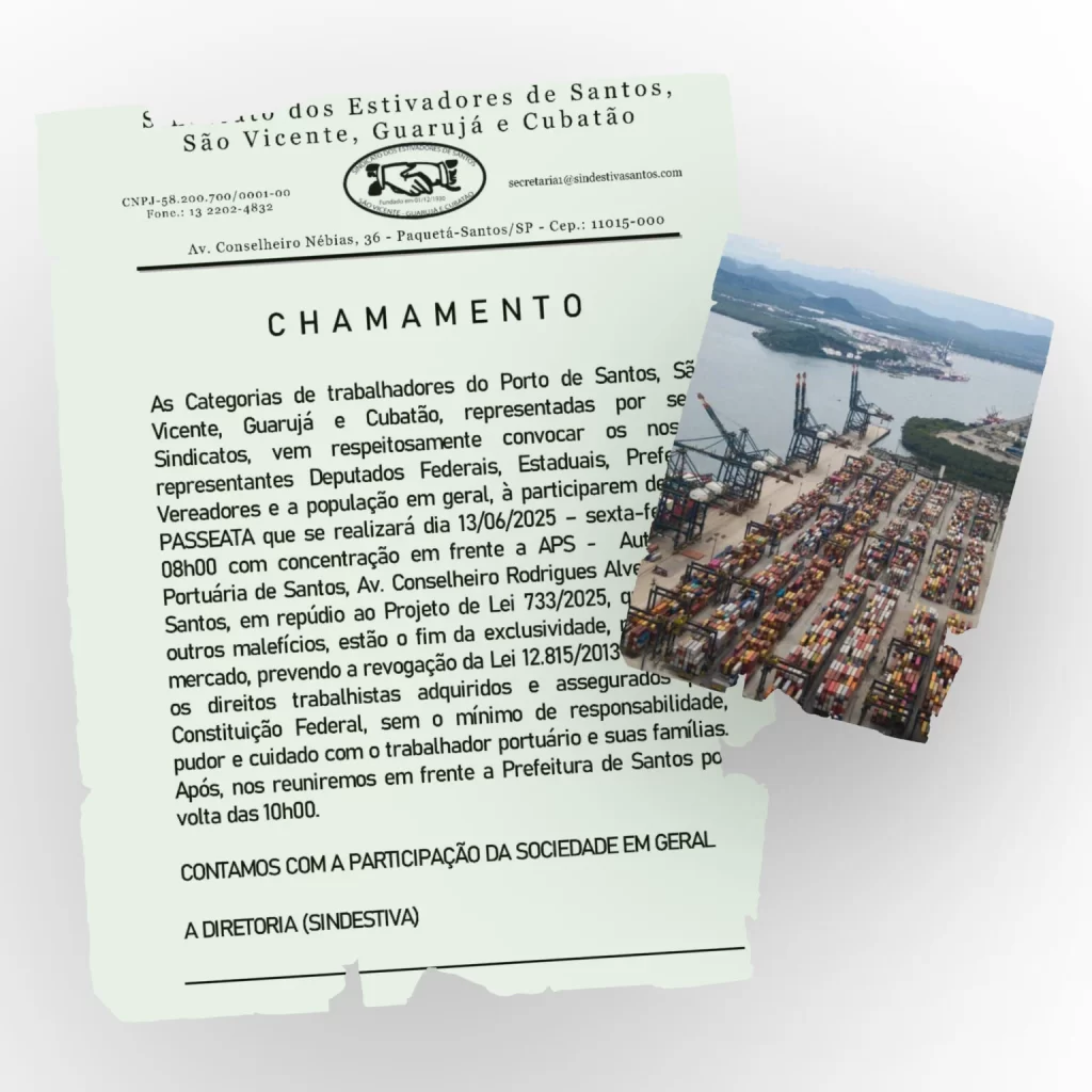 Sindicato chama Mobilização em Defesa dos Trabalhadores Portuários
