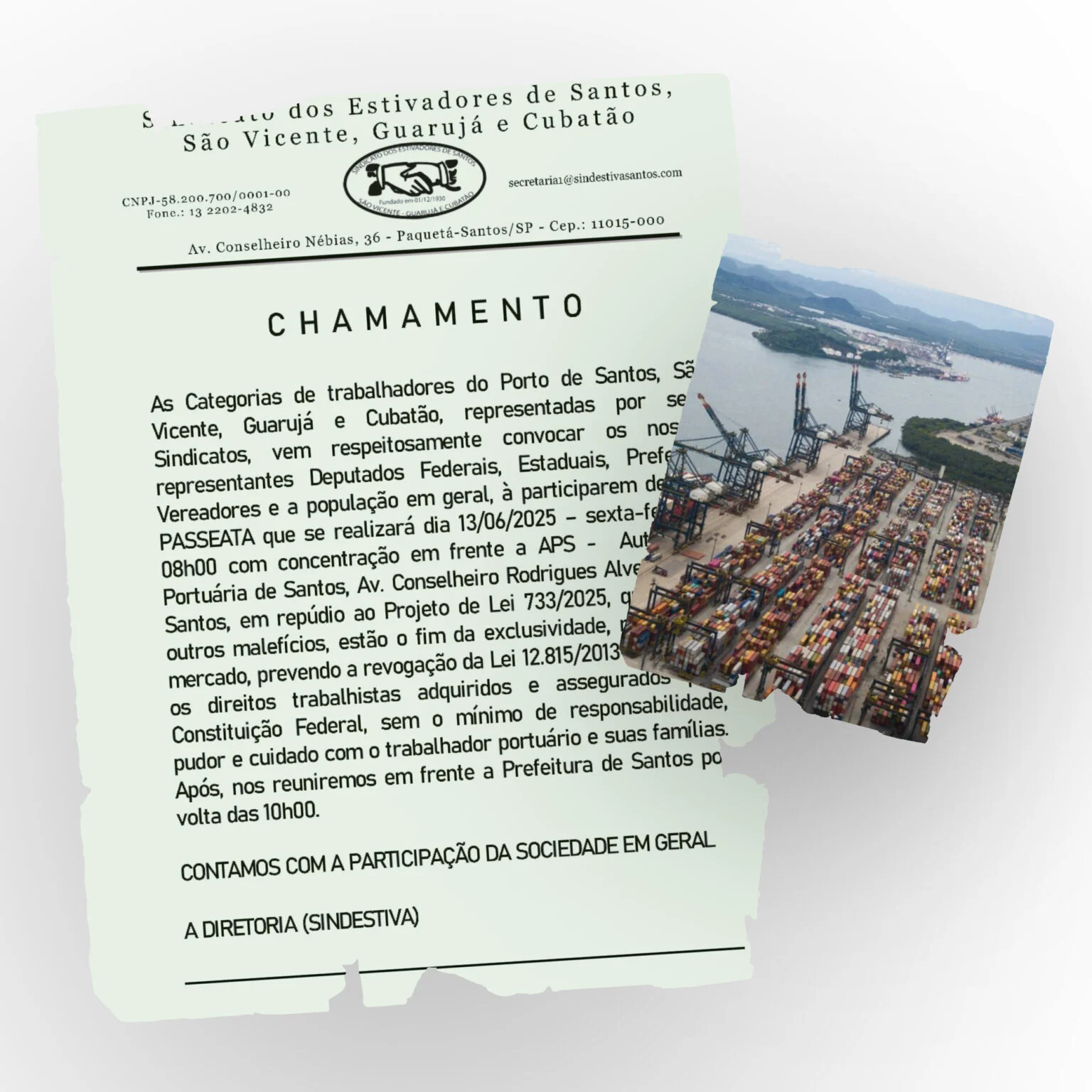 Mobilização em Defesa dos Trabalhadores Portuários