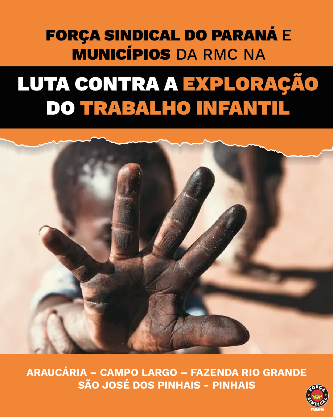 Força PR na luta contra a exploração do trabalho infantil