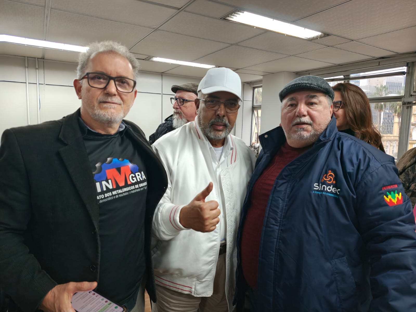 Sindicalistas da Força participam de audiência com senador Paim