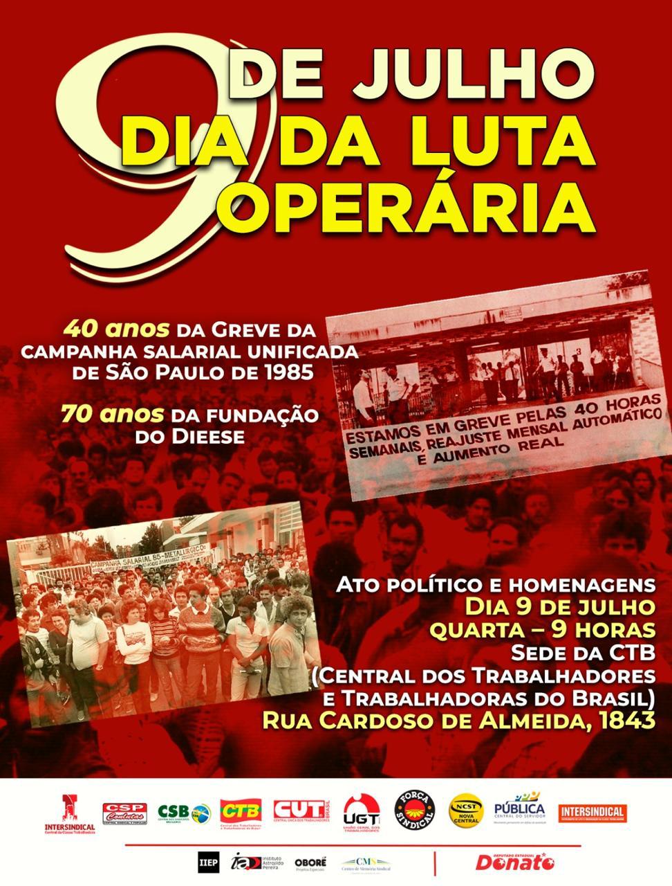 Dia da Luta Operária homenageará Almino Afonso e Heloísa de Souza Martins