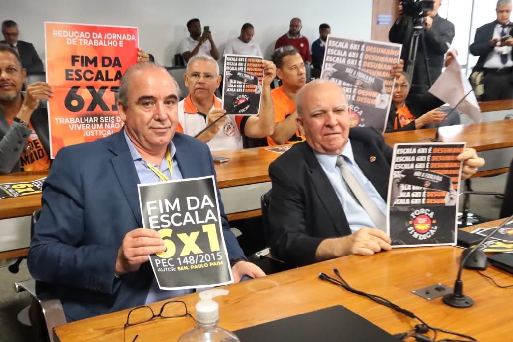 Força Sindical e frentistas defendem fim da escala 6×1 no Senado