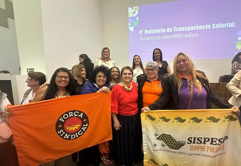 Representantes das Centrais Sindicais, entre elas, Maria Auxiliadora da Força Sindical, participaram do lançamento do 4º Relatório da Transparência