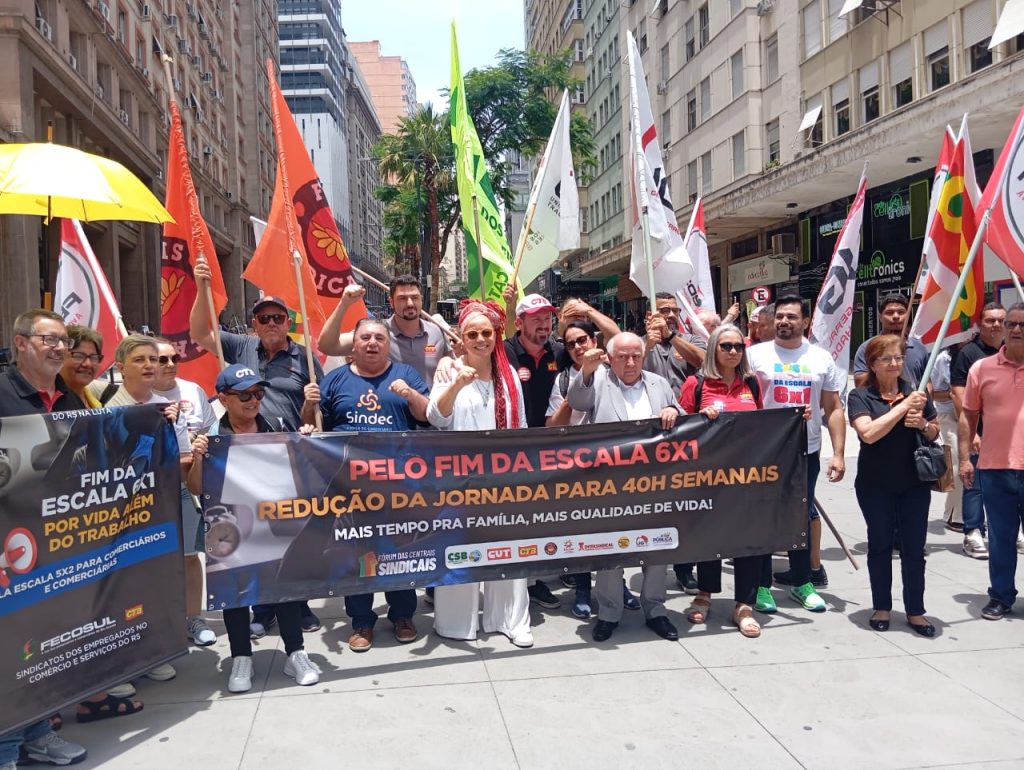 Mobilização em Porto Alegre defende fim da escala 6×1