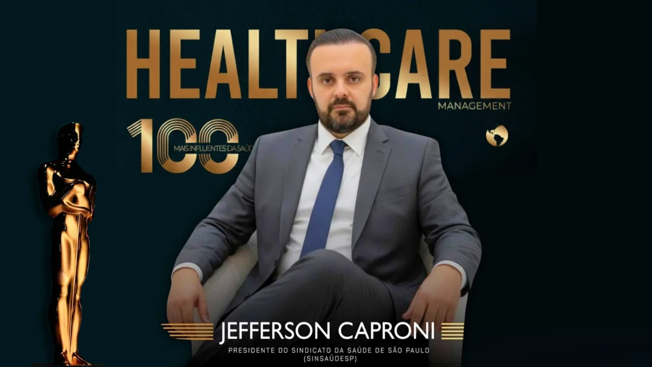Jefferson Caproni, do SinSaúdeSP, é um dos 100 mais influentes da saúde no ano