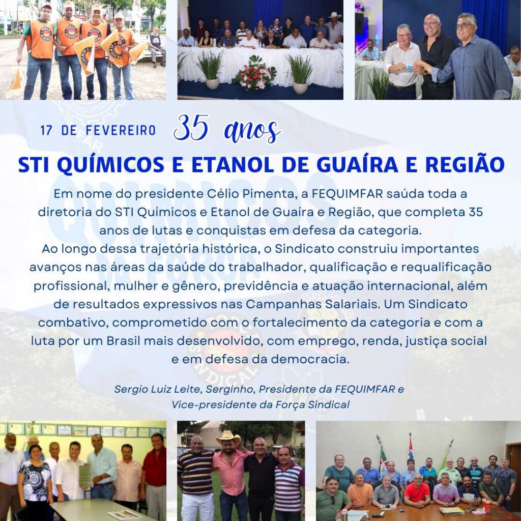 Químicos de Guaíra celebram 35 anos de lutas