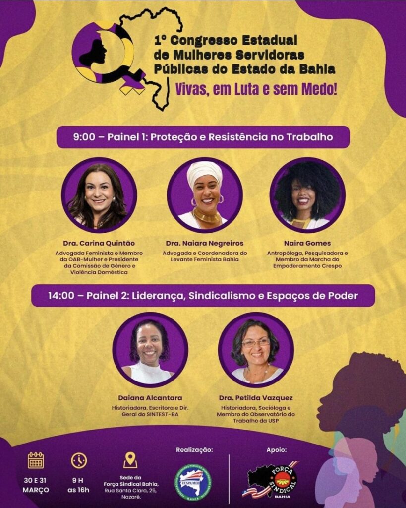 Congresso reúne servidoras e promove debate sobre direitos na Bahia