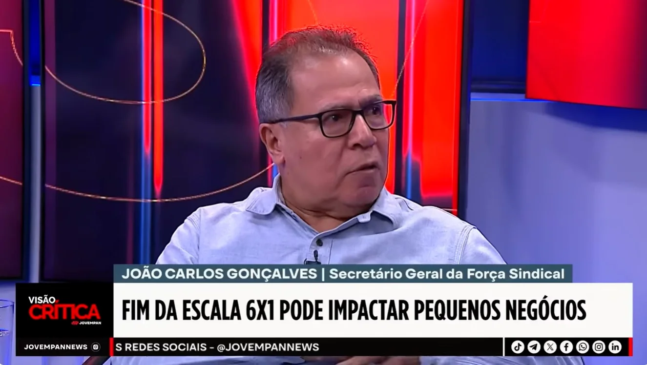 Debate sobre redução da jornada e fim da escala 6×1 na Jovem Pan News