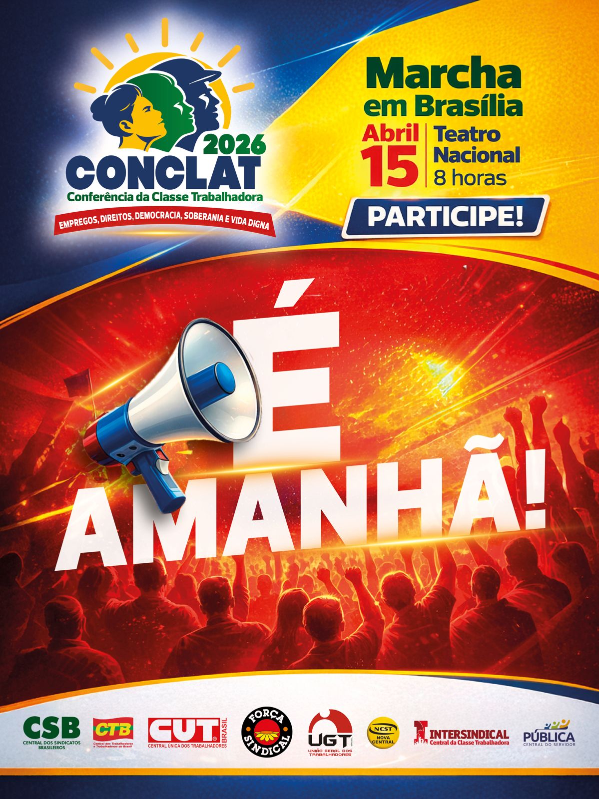 É amanhã! Marcha a Brasília mobiliza trabalhadores