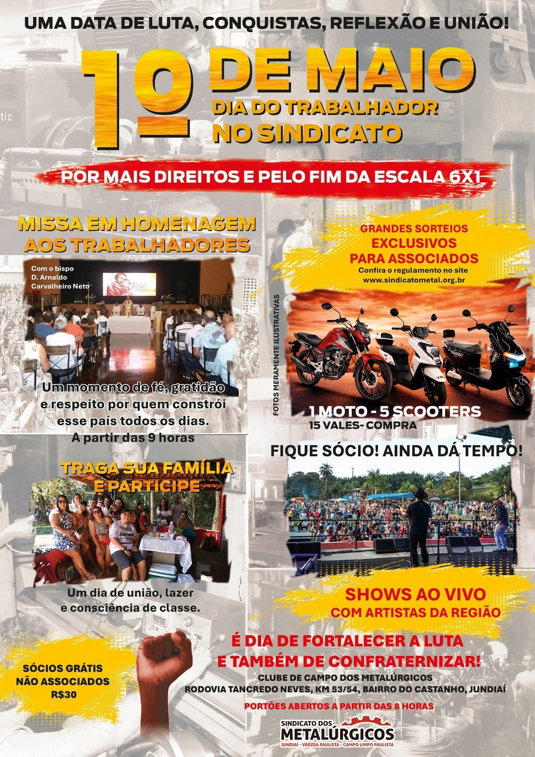 1º de Maio em Jundiaí une celebração e reflexão