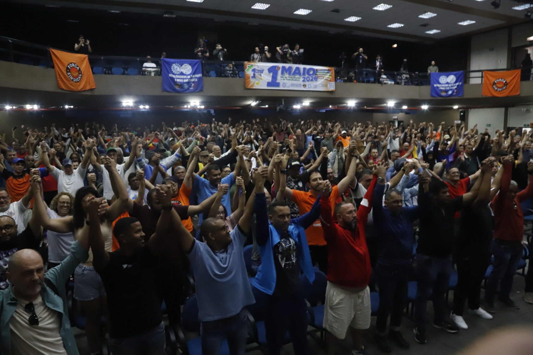 1º de Maio reúne metalúrgicos por democracia e direitos