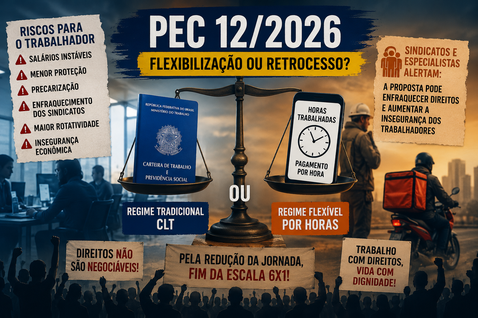PEC 12/2026 gera alerta sobre direitos trabalhistas