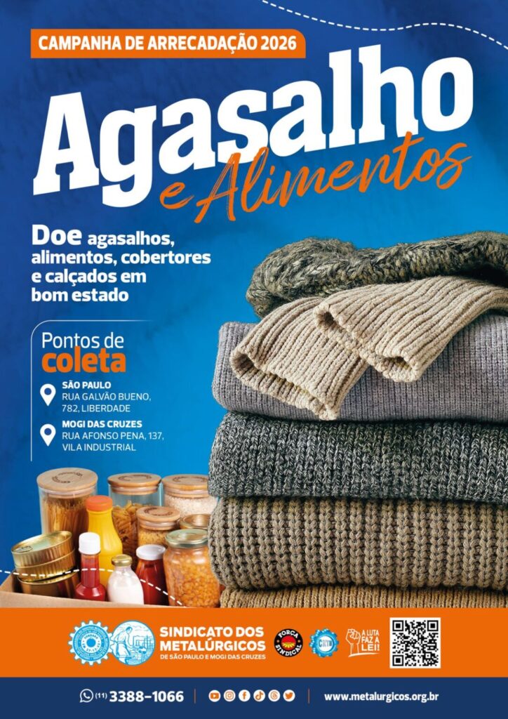 Metalúrgicos SP lançam Campanha do Agasalho e Alimentos 2026