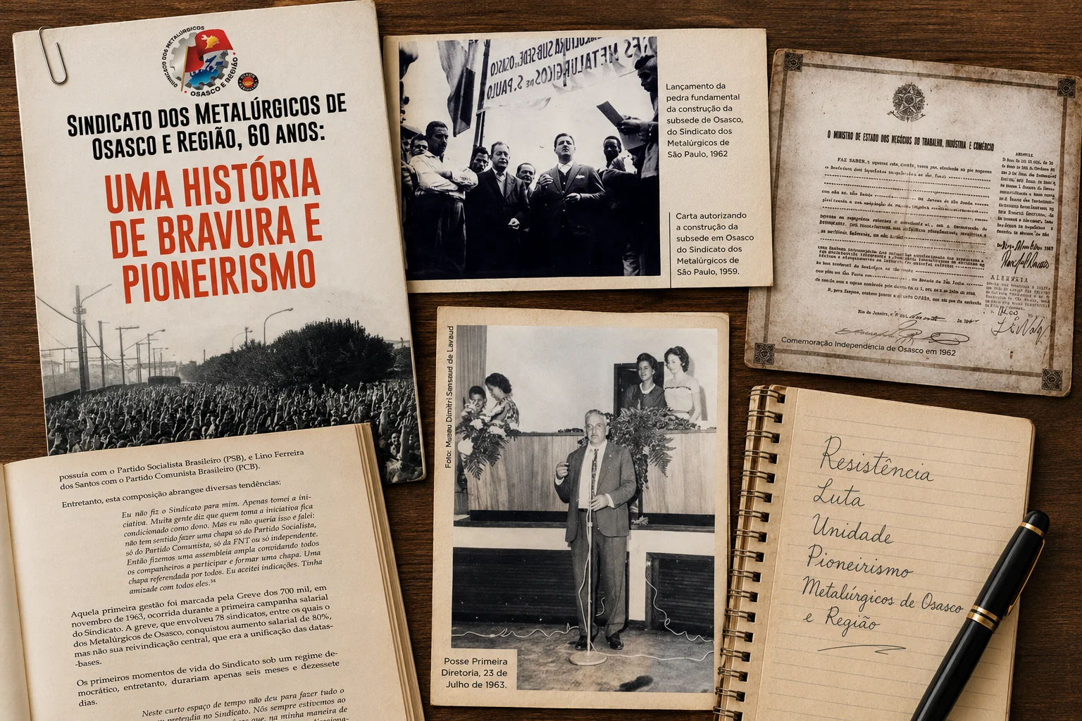 Metalúrgicos de Osasco celebram 63 anos com série histórica