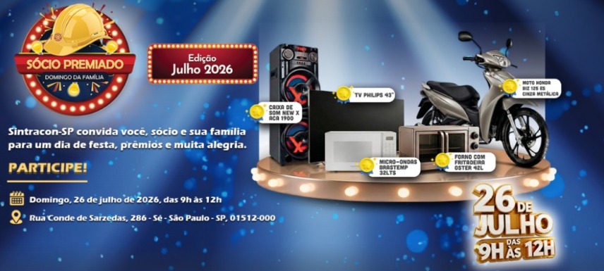 Sintracon-SP promove Domingo da Família com prêmios