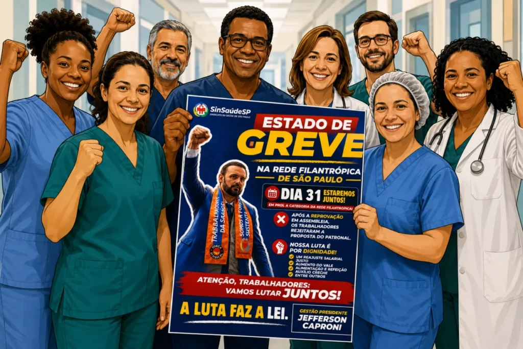 SinSaúdeSP mobiliza trabalhadores após rejeição de proposta patronal