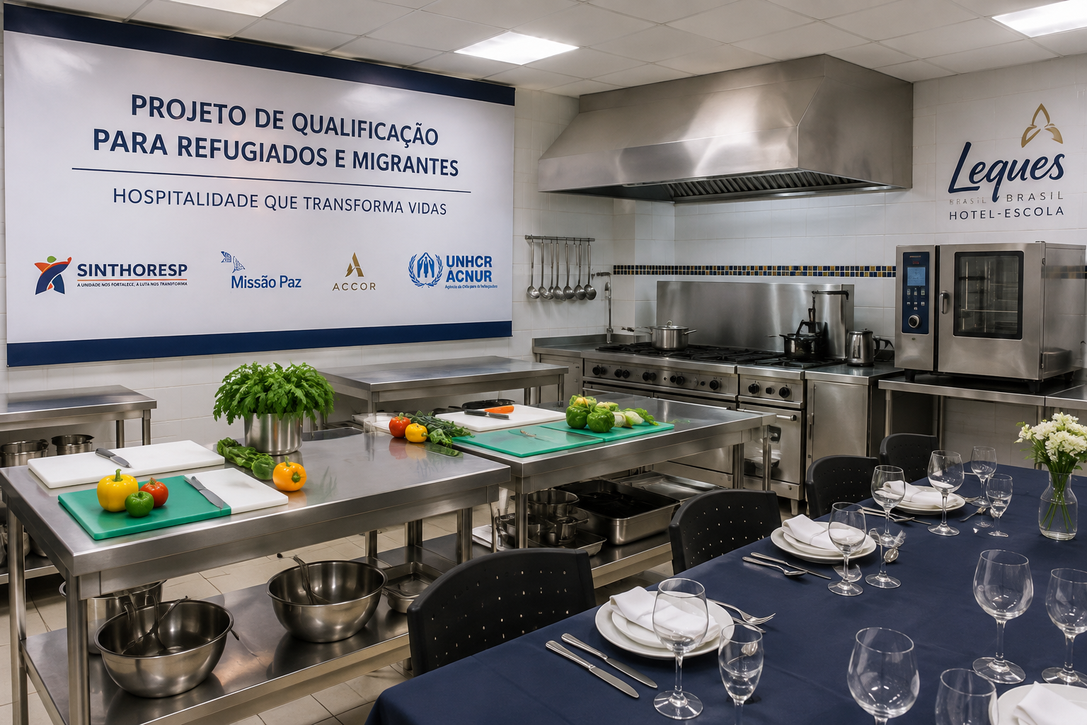 Projeto certifica refugiados para atuar na hospitalidade