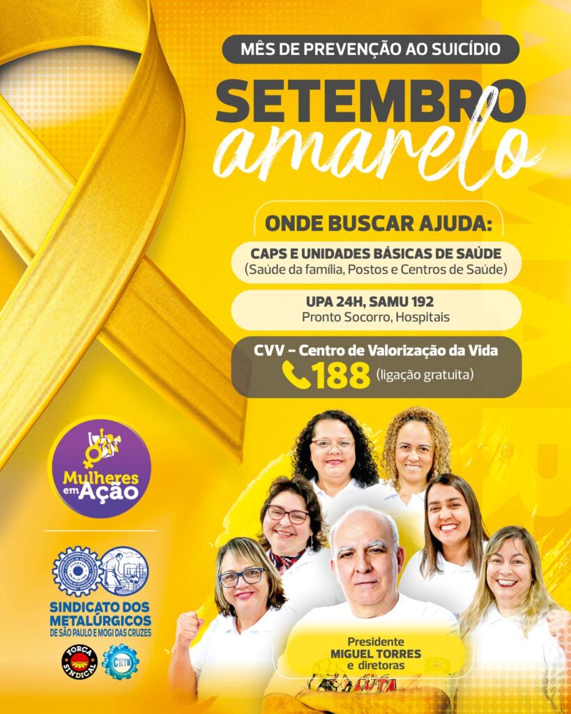 Metalúrgicas reforçam ações do Setembro Amarelo