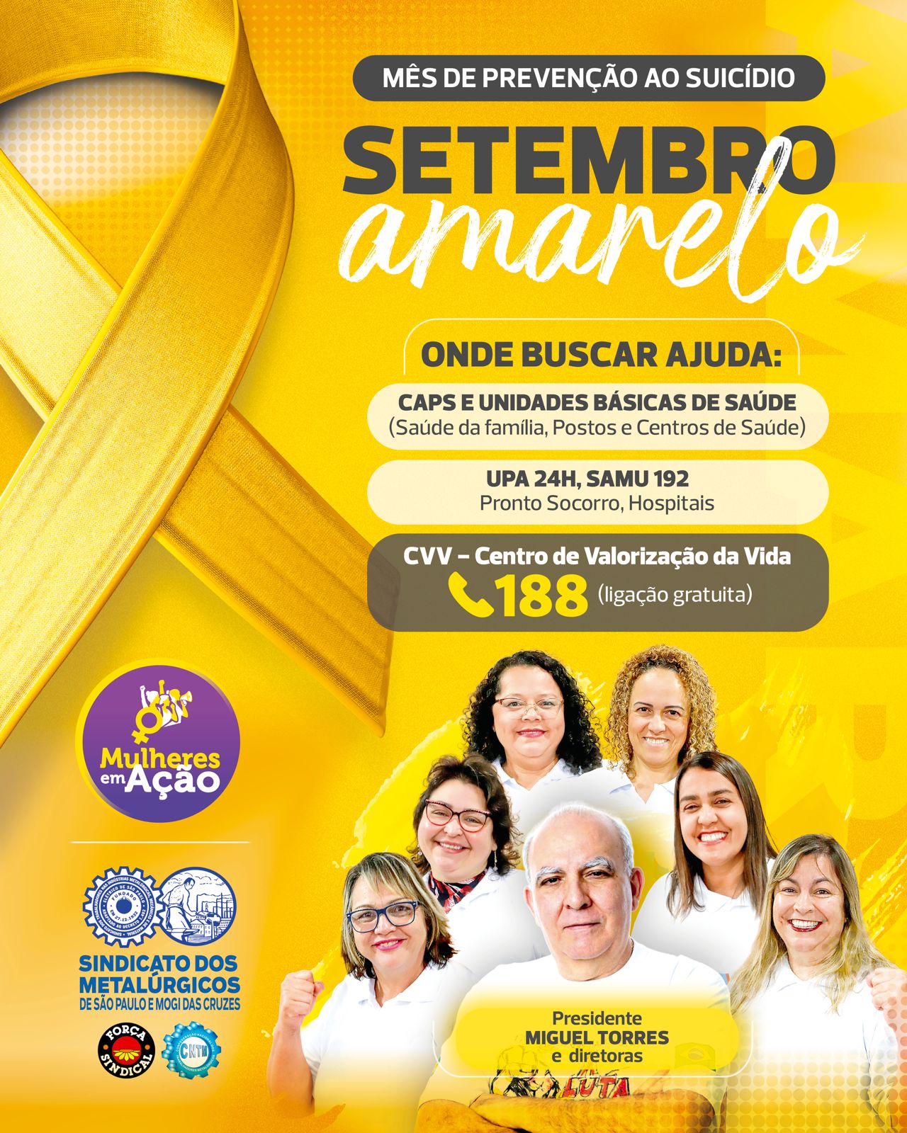 Metalúrgicas reforçam ações do Setembro Amarelo