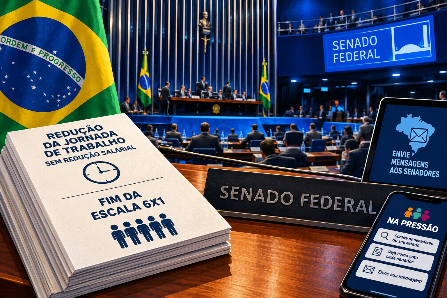 Senado inicia semana decisiva pelo fim da escala 6×1