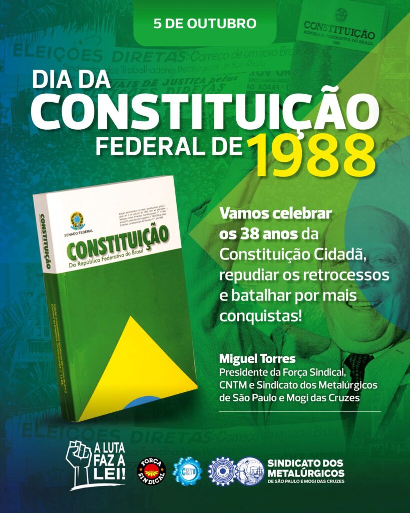 Constituição Cidadã completa 38 anos de direitos e conquistas