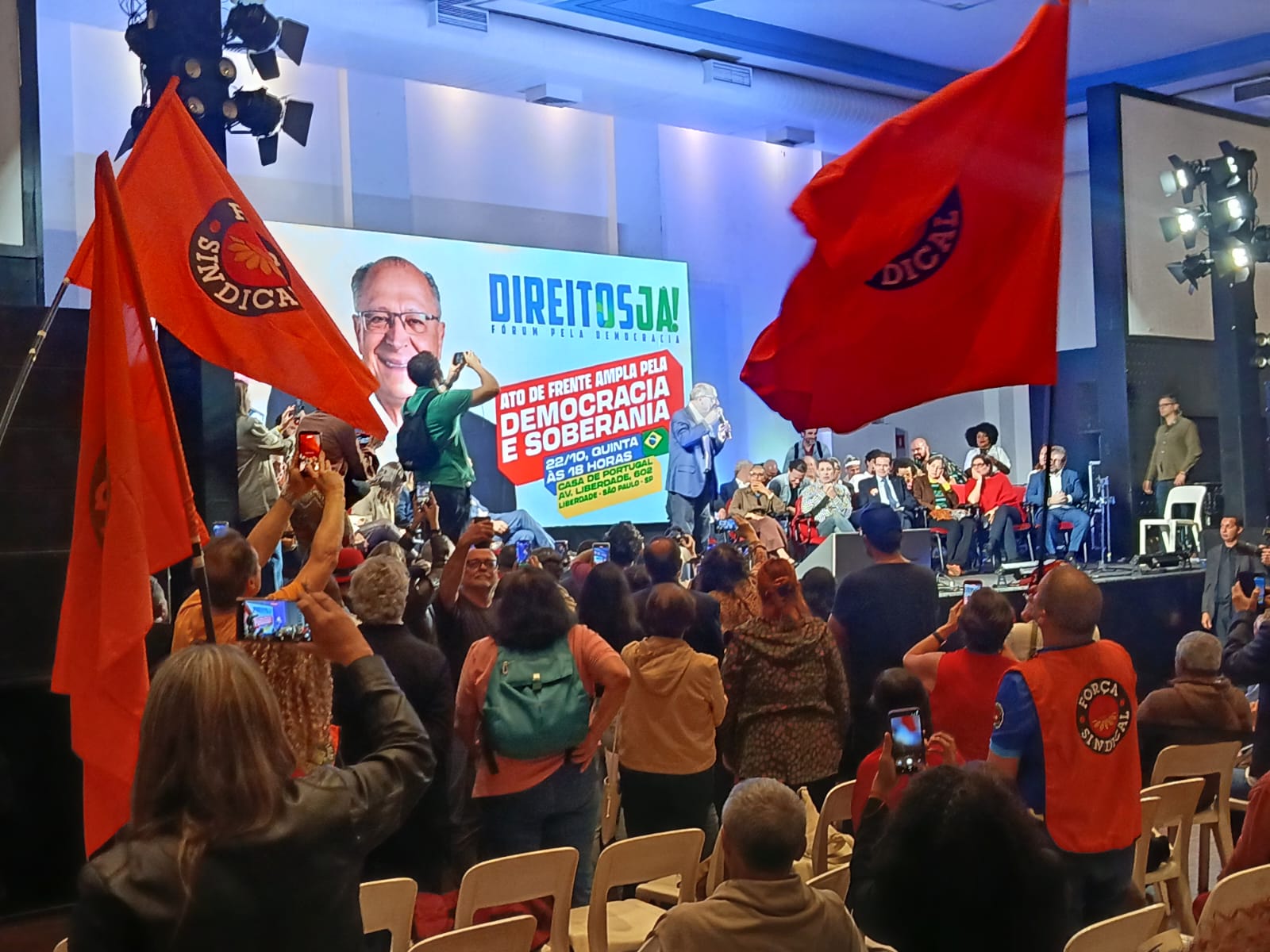 Força Sindical participa de ato em defesa da democracia em SP