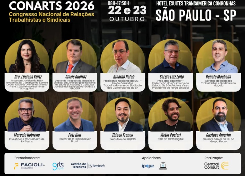 CONARTS 2026 debate novos rumos das relações de trabalho